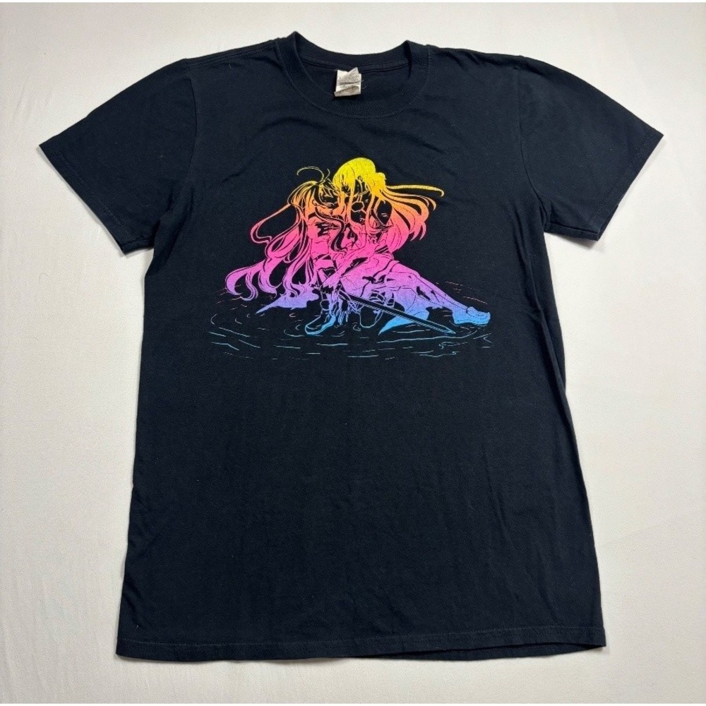 Gildan Softstyle No Game No Life Jibril Anime Graphic T Shirt Small Black
